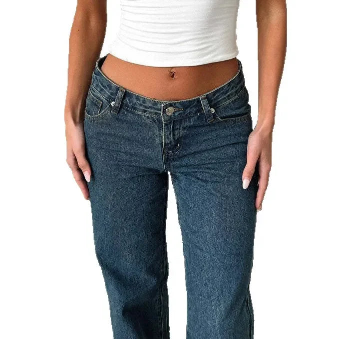High Waist Straight Jeans – Klassischer Schnitt, Retro Look & Komfort